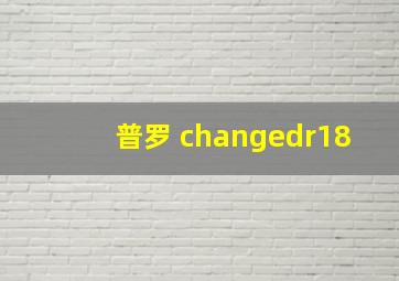 普罗 changedr18